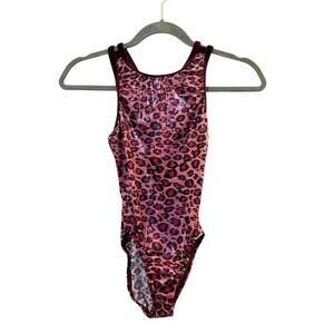 GK Leopard Print Leotard size child large